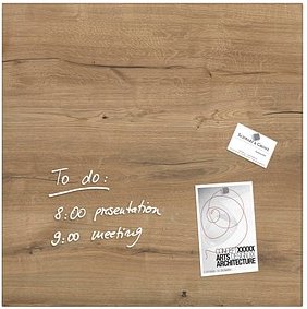 SIGEL Glas-Magnettafel artverum® 48,0 x 48,0 cm Natural Wood