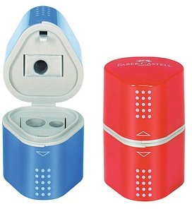 FABER-CASTELL Dosenspitzer dreifach GRIP 2001 farbsortiert