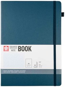 Sakura Notizbuch DIN A4 kariert, dunkelindigo Hardcover 160 Seiten, 1 St.