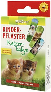 Thumbnail - WUNDmed® Pflaster Katzen 02-113 bunt 1,9 x 6,3 cm, 10 St.