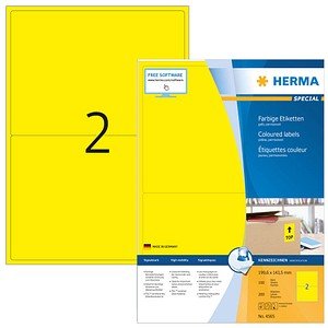 Thumbnail - 200 HERMA Etiketten 4565 gelb 199,6 x 143,5 mm