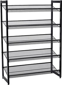 SONGMICS Schuhregal schwarz 74,0 x 30,7 x 104,0 cm, 1 St.