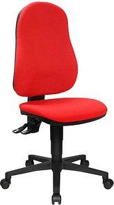 Thumbnail - Topstar Bürostuhl Point 60, 8160G21 Stoff rot, Gestell schwarz
