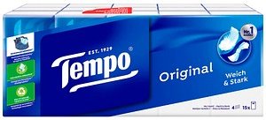 Tempo Taschentücher Klassik 4-lagig weiß, 15x 10 Tücher
