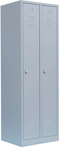 Thumbnail - LÜLLMANN Spind lichtgrau 510120, 2 Schließfächer 60,0 x 50,0 x 180,0 cm