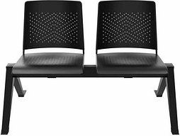 BISLEY 2-Sitzer Traversenbank schwarz Kunststoff 114,0 x 45,0 x 78,0 cm, 1 St.