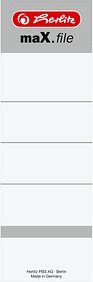 10 herlitz Ordneretiketten maX.file weiß für 8,0 cm Rückenbreite