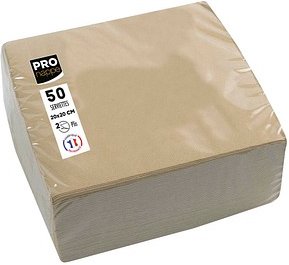 Thumbnail - PROnappe Servietten beigebraun 2-lagig 38,0 x 38,0 cm, 40 St.