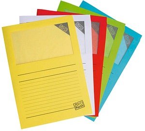 50 ELCO Sichthüllen Öko Ordo Zero plastic DIN A4 farbsortiert glatt 120 g/qm