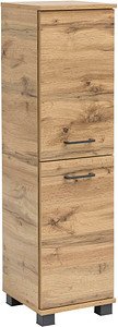 MÖBELPARTNER Badschrank Nora 144980 eiche landhaus 30,3 x 32,6 x 116,9 cm