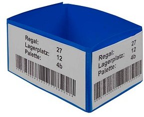 Thumbnail - EICHNER Sichttaschen für Palettenfuß blau glatt 2,0 mm, 30 St.