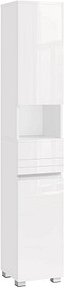 VASAGLE Badschrank weiß 30,0 x 30,0 x 170,0 cm