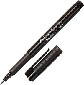FABER-CASTELL Broadpen Document 1554 Fineliner schwarz 0,8 mm, 1 St.