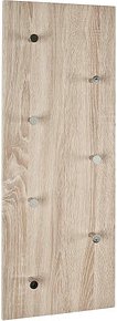 HAKU Möbel Wandgarderobe 42090 braun Holz 7 Haken 80,0 x 30,0 cm