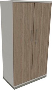 fm Aktenschrank Oldenburg, 4260649681220 weiß, eiche natur 3 Fachböden 80,0 x 44,2 x 151,7 cm