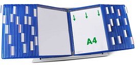 Thumbnail - tarifold Sichttafelsystem 434501 DIN A4 blau mit 50 St. Sichttafeln, 1 St.