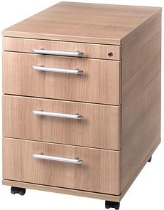 HAMMERBACHER Prokura Rollcontainer nussbaum 4 Auszüge 42,8 x 56,0 x 59,0 cm