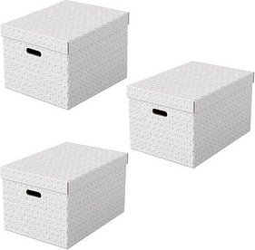 3 Esselte Home Aufbewahrungsboxen 50,0 l weiß 35,5 x 51,0 x 30,5 cm