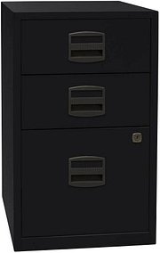 Thumbnail - BISLEY Home Standcontainer schwarz 3 Auszüge Kunststoff-Muldengriff schwarz 41,3 x 40,0 x 67,2 cm