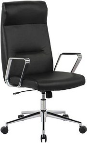 Chefsessel, 10014 Kunstleder schwarz, Gestell silber