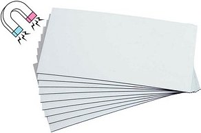 EICHNER Magnetschilder weiß 4,0 x 15,0 cm, 100 St.