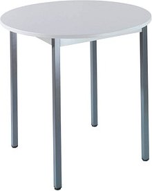 SODEMATUB Mehrzwecktisch lichtgrau, dunkelgrau rund, Vierkantrohr grau, 80,0 x 80,0 x 74,0 cm