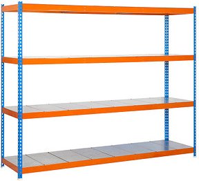 Simonrack Schwerlast-Weitspannregal SIMONFORTE 1804-4 457100045201844 blau, orange 180,0 x 45,0 x 200,0 cm