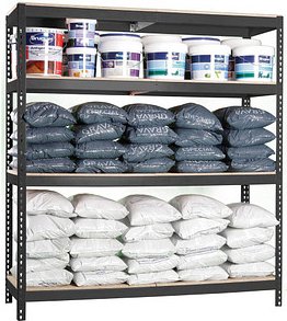 Simonrack Schwerlastregal SIMONFORTE CHIPBOARD 8425437102677 anthrazit 120,0 x 60,0 x 200,0 cm