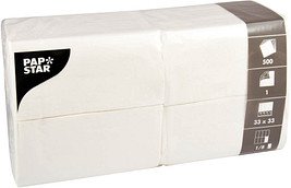PAPSTAR Servietten weiß 1-lagig 33,0 x 33,0 cm, 500 St.