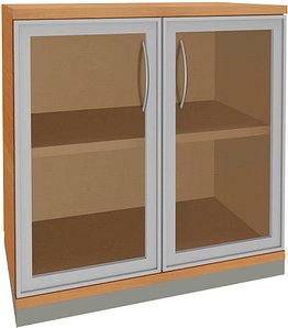 fm Aktenschrank Sidney, 4260267329160 buche, Acrylglas klar 1 Fachboden 80,0 x 44,2 x 78,1 cm