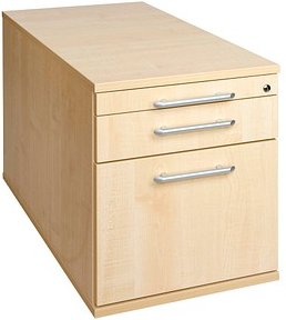 HAMMERBACHER Solid Rollcontainer ahorn 3 Auszüge 42,8 x 80,0 x 51,2 cm