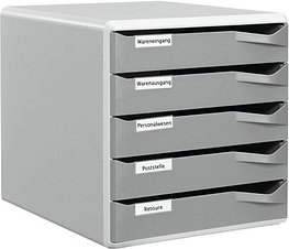 AKTION: LEITZ Schubladenbox Post-Set dunkelgrau 52800089, DIN A4 mit 5 Schubladen, 1 St. mit Prämie nach Registrierung