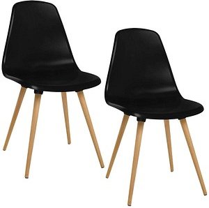 2 Topstar Schalenstühle T2020 FZ10BUS-2 schwarz Kunststoff