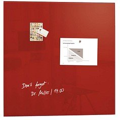 SIGEL Glas-Magnettafel artverum® 100,0 x 100,0 cm rot