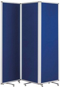 magnetoplan Trennwand 1105303, blau 181,0 x 180,0 cm mit Rollen, 1 St.
