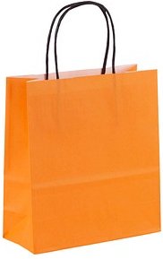 VP Papier-Tragetaschen Toptwist orange 19,0 x 21,0 cm, 50 St.