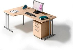 HAMMERBACHER Prokura Büromöbel-Set ahorn