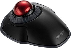 Kensington Orbit mit Scroll-Ring Trackball kabellos rot, schwarz