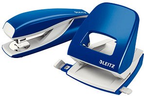 AKTION: LEITZ Locher und Heftgeräte Set WOW 5095 blau mit Prämie nach Registrierung