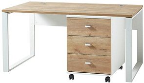 GERMANIA Lioni Büromöbel-Set weiß, eiche