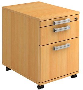 HAMMERBACHER AC20 NU Rollcontainer buche 3 Auszüge 42,8 x 58,0 x 59,0 cm