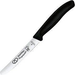 Thumbnail - VICTORINOX Frühstücksmesser Swiss Classic Bayerische Brotzeit silber, schwarz glatt, Klinge: 11,0 cm, 1 St.