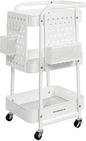 SONGMICS Servierwagen weiß 49,4 x 32,3 x 73,9 cm