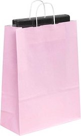 VP Papier-Tragetaschen Toptwist pink 32,0 x 42,0 cm, 50 St.