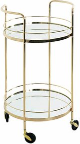 HAKU Möbel Servierwagen gold 48,0 x 48,0 x 80,0 cm