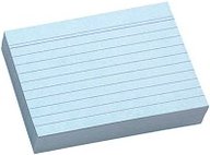 Karteikarten DIN A7 blau liniert, 100 St.