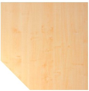 HAMMERBACHER Verbindungsplatte höhenverstellbar LT12 ahorn, grafit Trapezform 120,0 x 120,0 x 65,5 - 82,5 cm