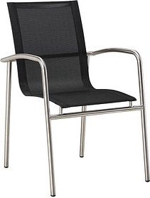 Thumbnail - BEST Gartenstuhl mit Armlehnen Khartum schwarz, 1 St.