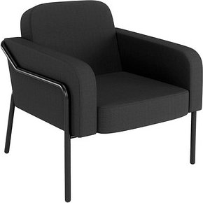 Thumbnail - medso powered by PAPERFLOW Sessel MEDSO L Rund anthrazit schwarz Kunststoff 75,0 x 74,3 x 73,6 cm, 1 St.