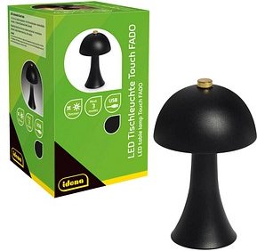 Idena Fado Touch LED Tischlampe schwarz
